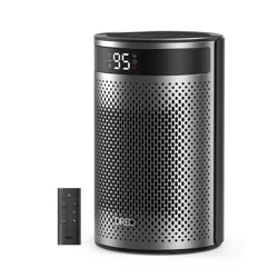 DREO 1500W Atom 416 10&quot; Whisper-Quiet Portable Ceramic Space Heater with Temp Control and ECO Mode Timer with Remote Non-oscillating