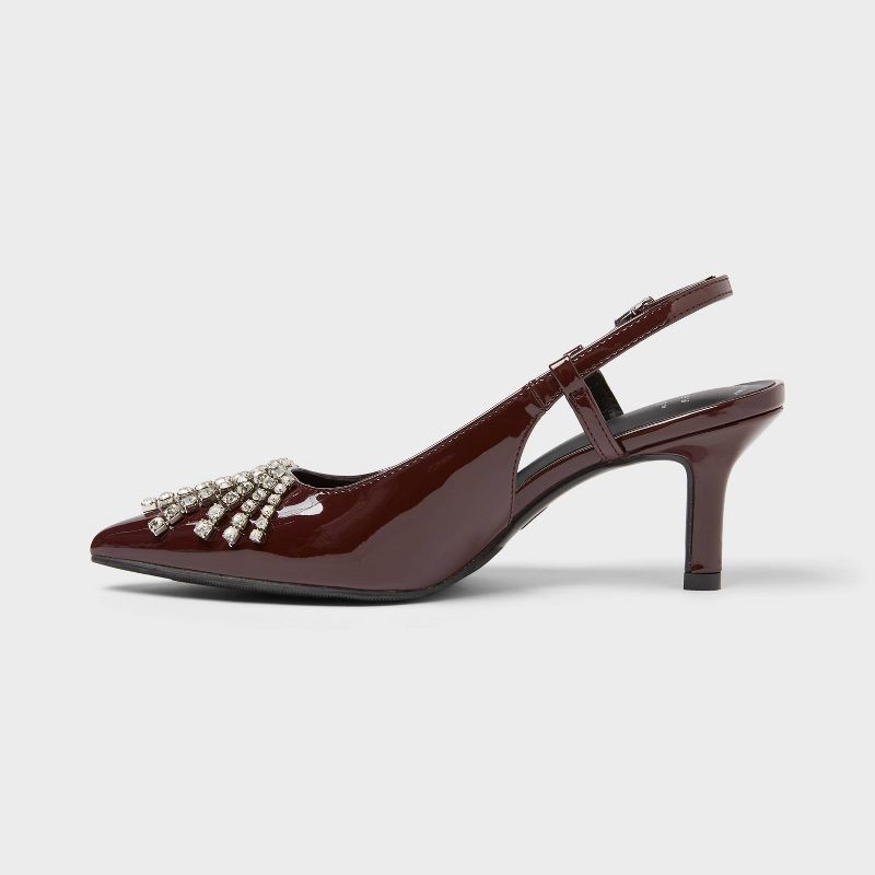 slide 2 of 3, Women's Serafina Heels with Memory Foam Insole - A New Day™ Dark Brown 8.5, 1 ct