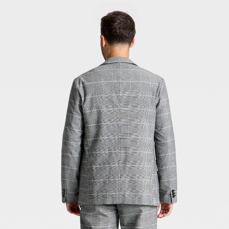 slide 2 of 3, Houston White Men's Houndstooth Glen Plaid Blazer - Black M, 1 ct