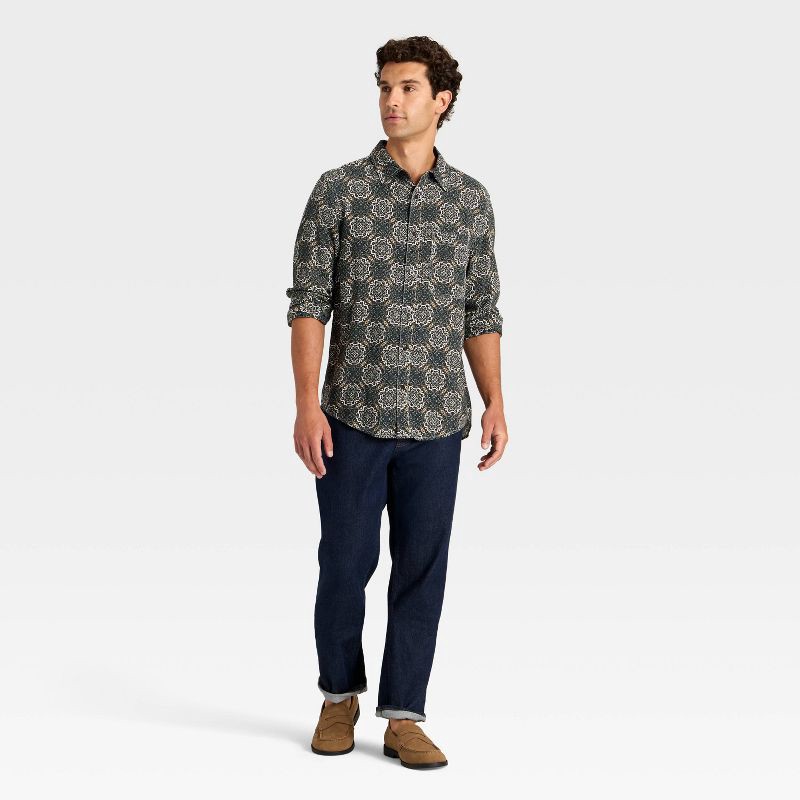 slide 3 of 3, Houston White Men's Collared Shirt - Black M, 1 ct