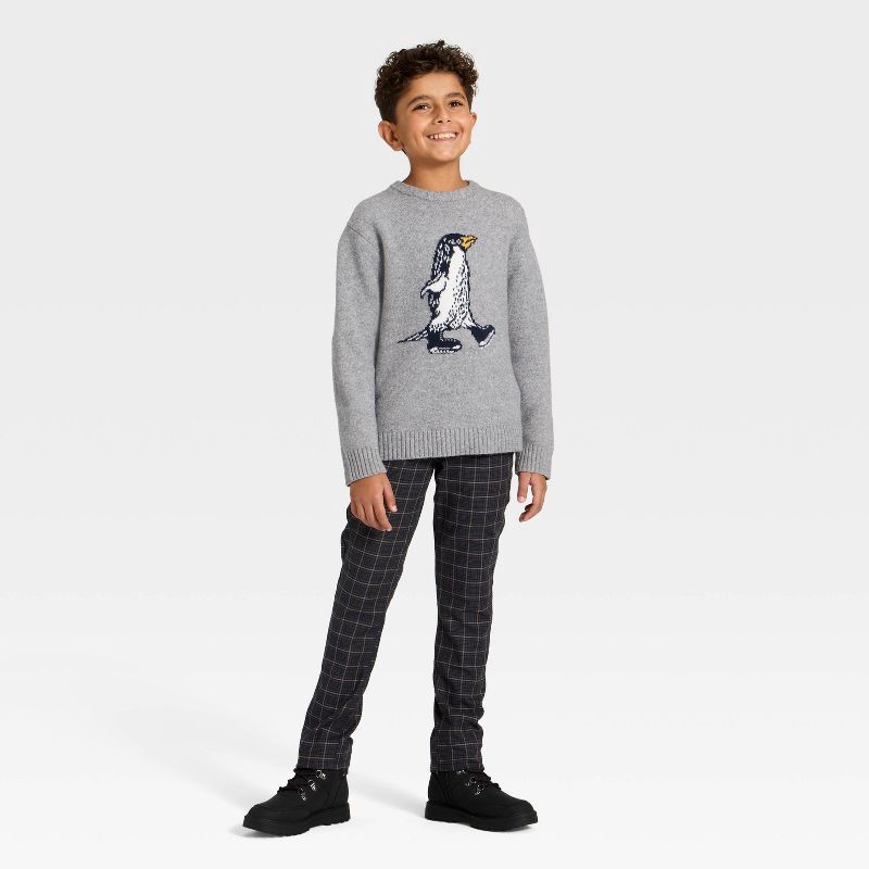 slide 3 of 3, Boys' Plaid Dress Pants - Cat & Jack™ Black 14, 1 ct