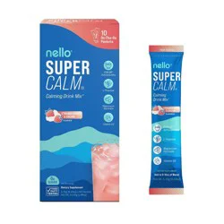 Nello Supercalm Calming Drink Mix Supplement Powder - Strawberries & Cream - 1.5oz/10ct