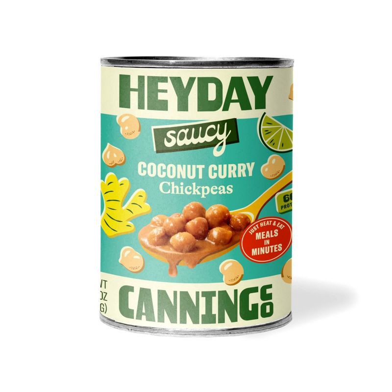 slide 1 of 4, Heyday Canning Co Saucy Coconut Curry Chickpeas - 15oz, 15 oz