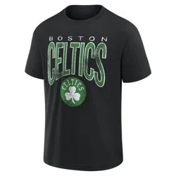 NBA Boston Celtics Men's Black Short Sleeve T-Shirt - L
