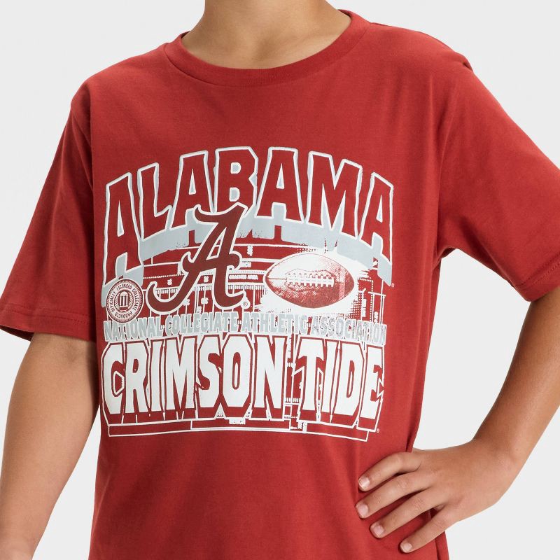 slide 2 of 4, Boys' Alabama Crimson Tide Oversized Short Sleeve Graphic T-Shirt - Maroon XL, 1 ct