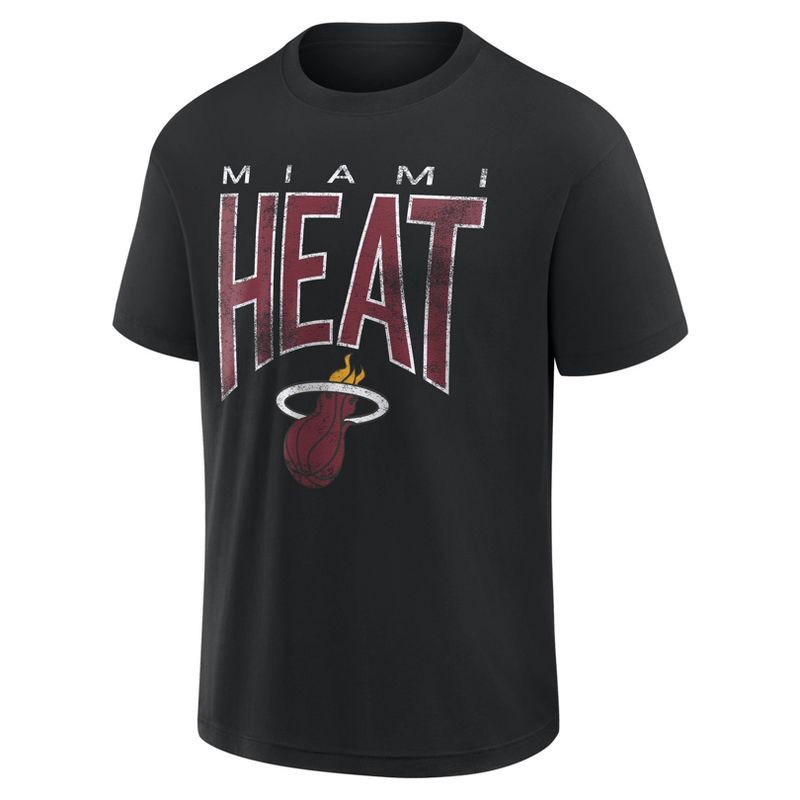 slide 1 of 3, NBA Miami Heat Men's Black Short Sleeve T-Shirt - XL, 1 ct