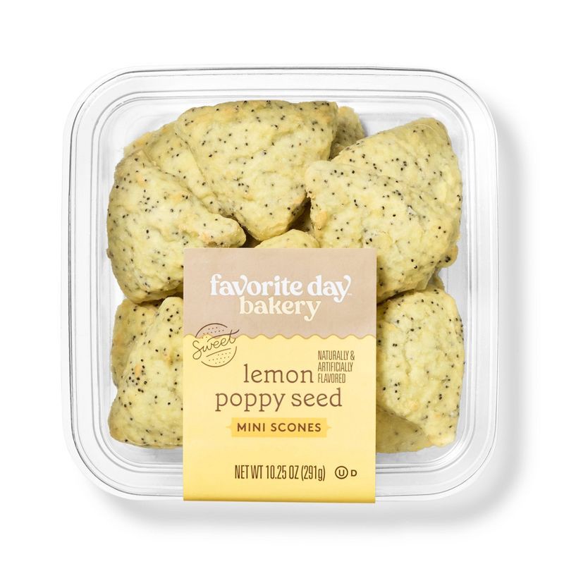 slide 1 of 3, Mini Lemon Poppy Seed Scones - 12ct - Favorite Day™, 12 ct