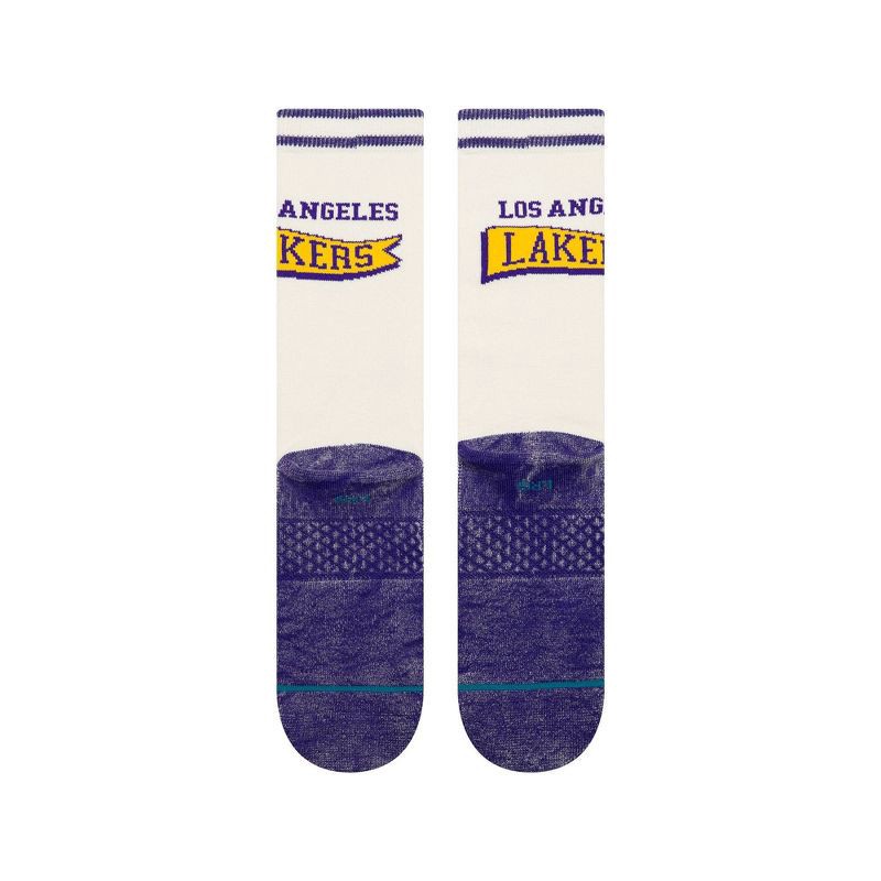slide 3 of 5, NBA Los Angeles Lakers Victory Large Crew Socks, 1 ct