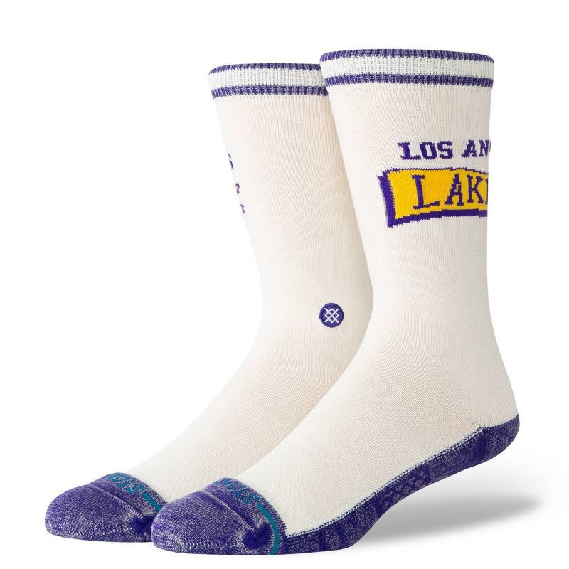 slide 1 of 5, NBA Los Angeles Lakers Victory Large Crew Socks, 1 ct