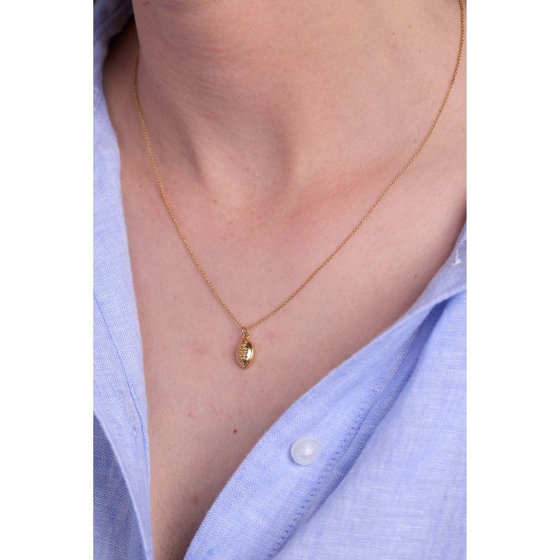 slide 7 of 12, Tiny Tags 14K Gold Ion Plated Football Necklace, 1 ct
