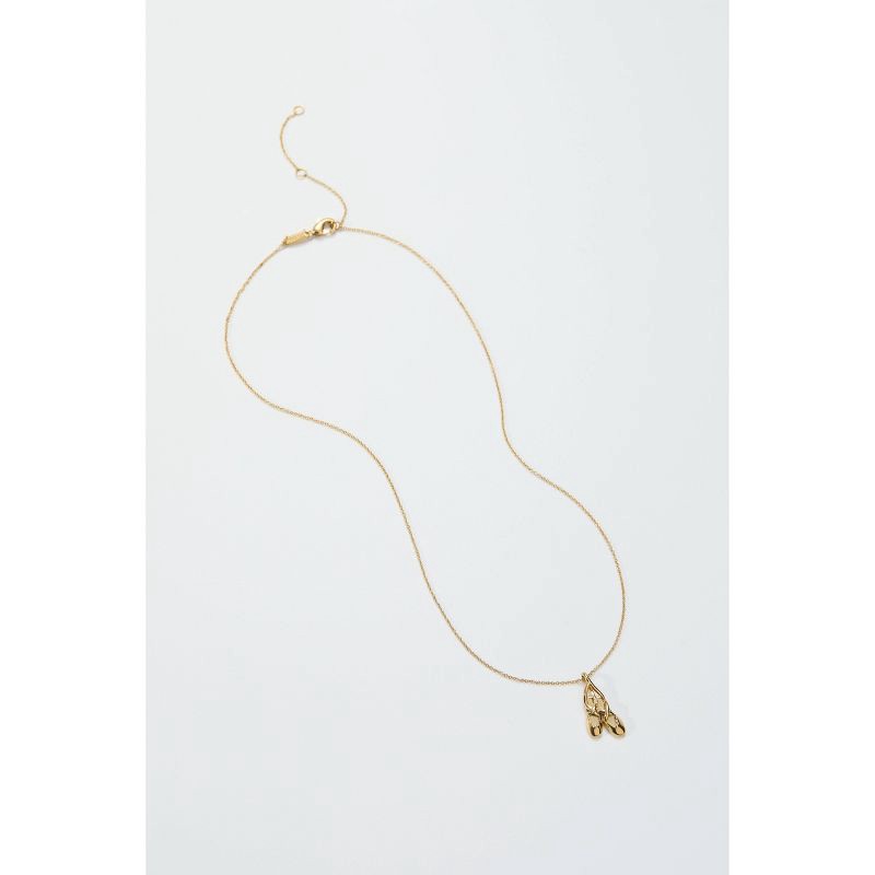 slide 5 of 11, Tiny Tags 14K Gold Ion Plated Dance Slipper Necklace, 1 ct