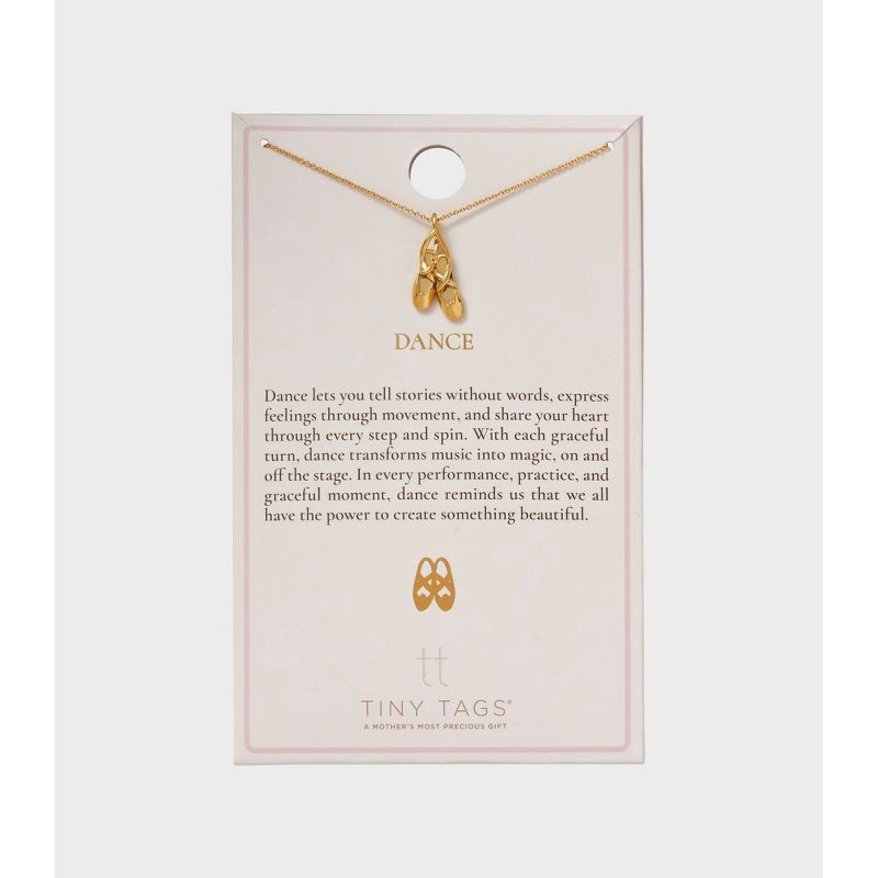 slide 6 of 11, Tiny Tags 14K Gold Ion Plated Dance Slipper Necklace, 1 ct