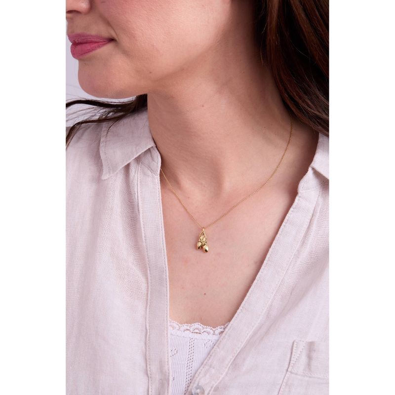 slide 8 of 11, Tiny Tags 14K Gold Ion Plated Dance Slipper Necklace, 1 ct