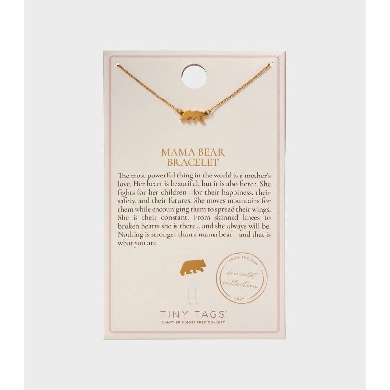 slide 9 of 9, Tiny Tags 14K Gold Ion Plated Bear Bracelet, 1 ct
