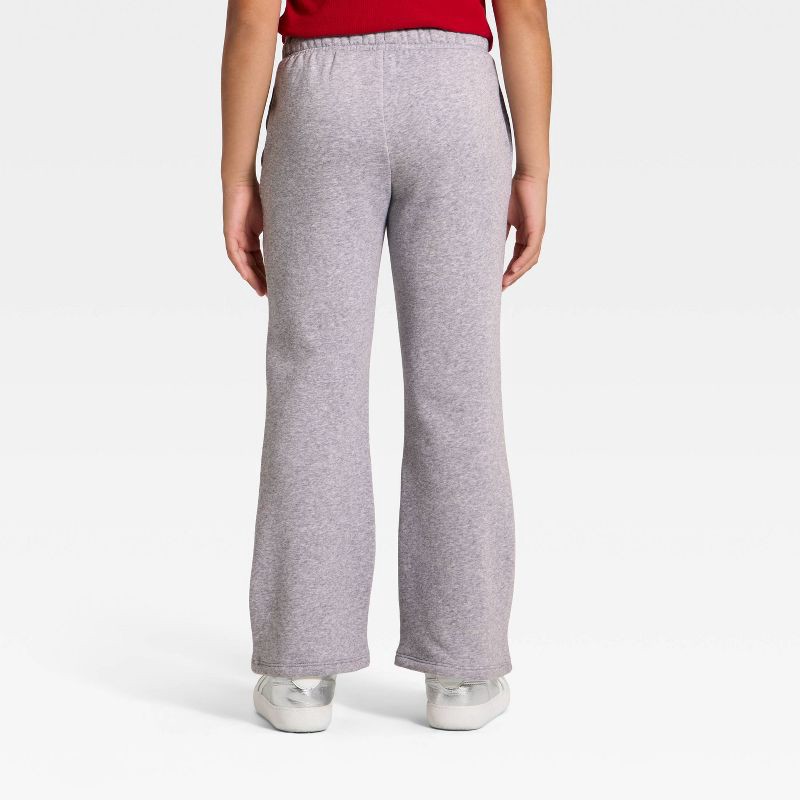 slide 3 of 4, Girls' Pull-On Cherry Fleece Pants - Cat & Jack™ Heather Gray XS, 1 ct
