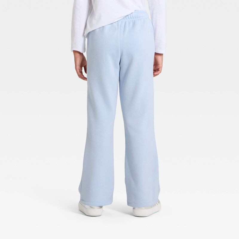 slide 3 of 4, Girls' Pull-On Star Fleece Pants - Cat & Jack™ Light Blue XL, 1 ct