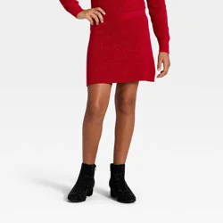 Girls' Sweater Skirt - Cat & Jack™ Dark Red M
