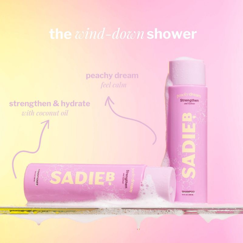slide 5 of 8, SadieB Personal Care SadieB Peachy Dream - Strengthen & Hydrate Shampoo - 10 oz, 10 oz