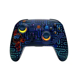 PowerA PAC-MAN Neon Arcade Enhanced Wireless Controller with Lumectra - Nintendo Switch: Compatible with Switch OLED & Lite, Bluetooth Technology