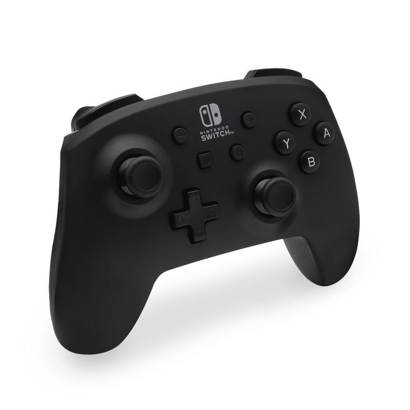 slide 2 of 10, PowerA Jet Black Wireless Controller - Nintendo Switch: Bluetooth, USB, Standard Controller, 1 ct