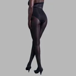 L'eggs Women's 15 Denier Bare Contour Luminous Skin High Cut Tights - Black XL