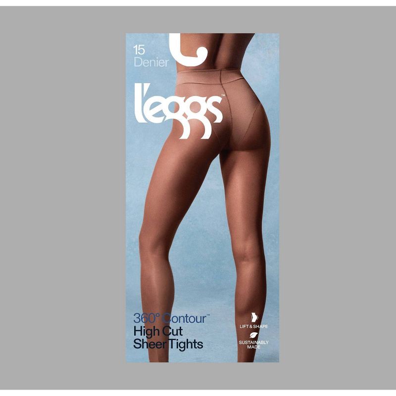 slide 2 of 5, L'eggs Women's 360 Contour High Cut Sheer Tights - Nude XL, 1 ct
