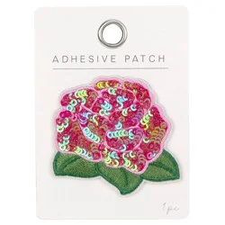 Horizon Group Personalization Adhesive Patch Icon Pink Flower
