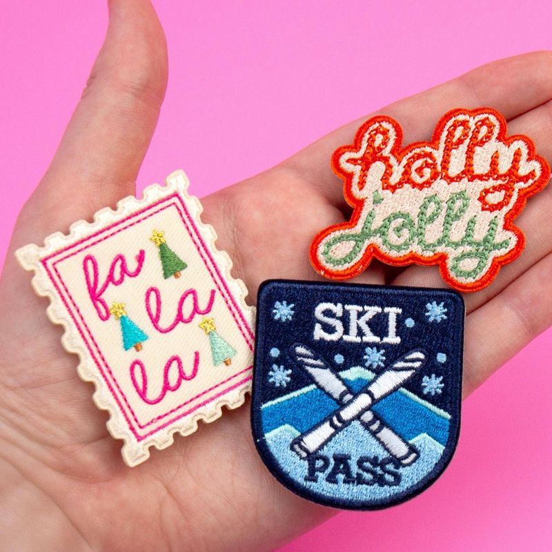 slide 4 of 5, Horizon Group Personalization Adhesive Patch Icon Holly Jolly, 1 ct