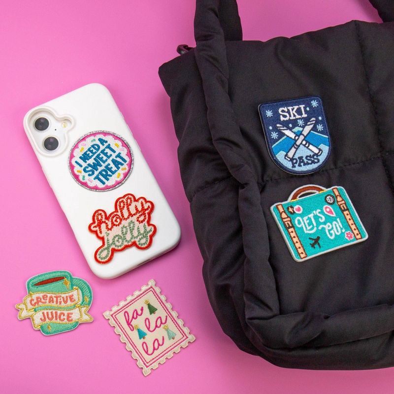 slide 3 of 5, Horizon Group Personalization Adhesive Patch Icon Let's Go Suitcase, 1 ct