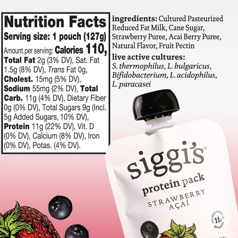 slide 6 of 8, siggi's Strawberry Acai Traditional Yogurt - 4.5oz, 4.5 oz