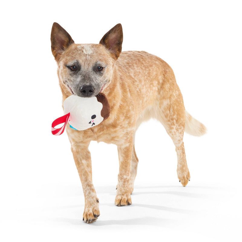 slide 3 of 4, BARK Howly Jowly Holidays Marshmallow Stocking Stuffer Food Shaped Plush Dog Toy, 1 ct