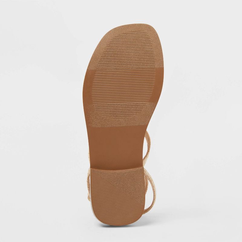 slide 4 of 4, Women's Winnie Sandals with Memory Foam Insole - A New Day™ Tan 9.5, 1 ct