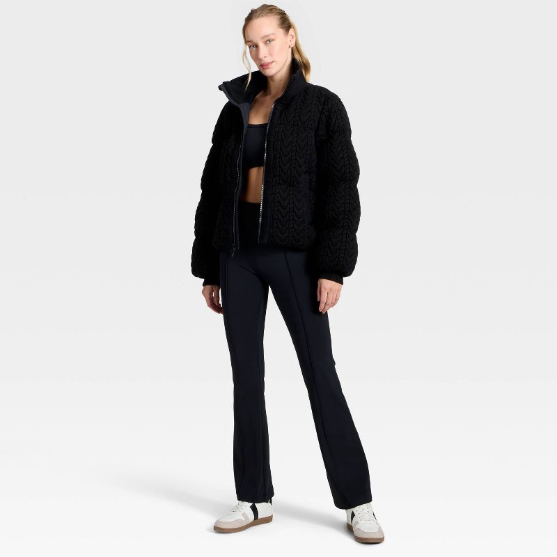 slide 3 of 5, Women's Puffer Jacket - All In Motion™ Black L, 1 ct