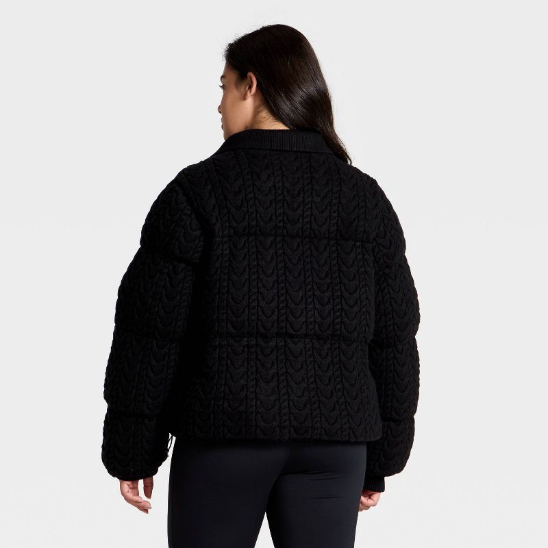 slide 5 of 5, Women's Puffer Jacket - All In Motion™ Black L, 1 ct