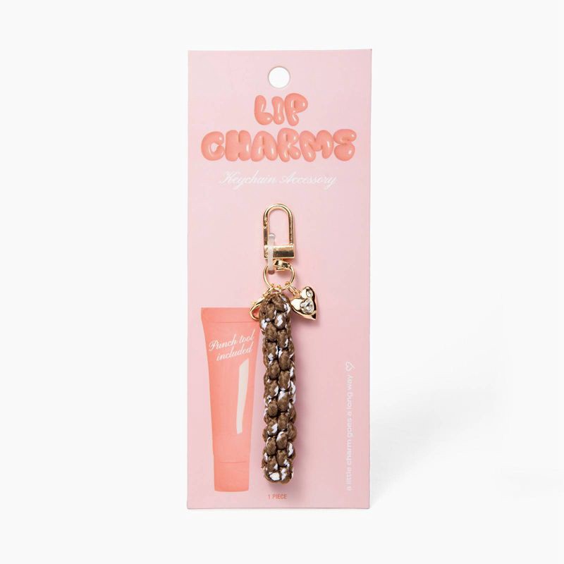 slide 2 of 4, Studio Artifact Lip Charm Keychain Accessory - Cord Heart, 1 ct