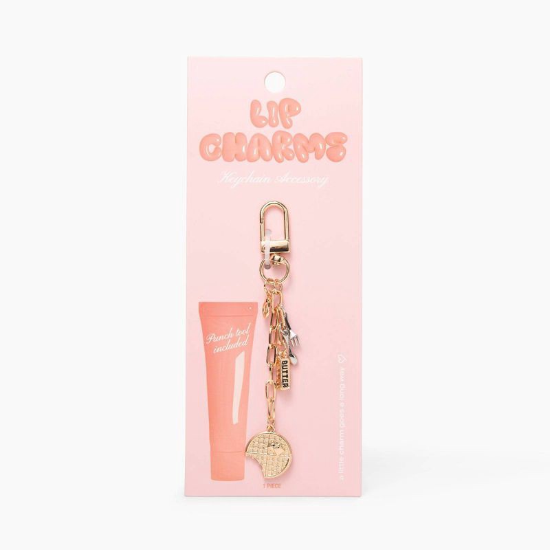 slide 2 of 4, Studio Artifact Lip Charm Keychain Accessory - Waffle, 1 ct