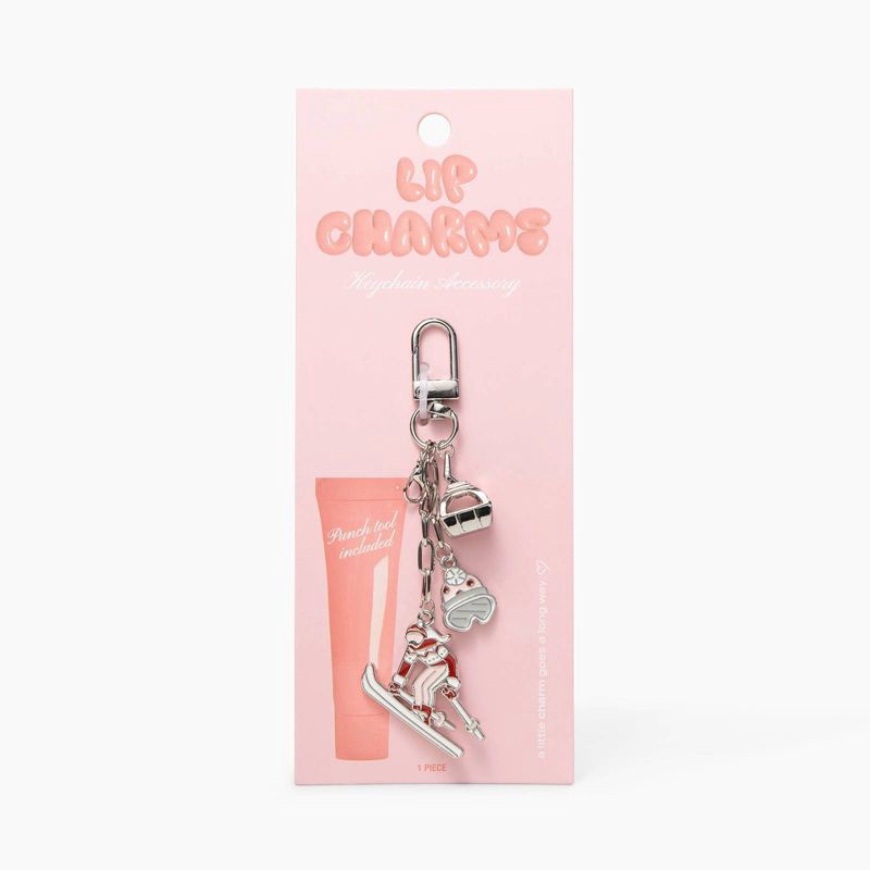 slide 2 of 4, Studio Artifact Lip Charm Keychain Accessory - Skiier, 1 ct