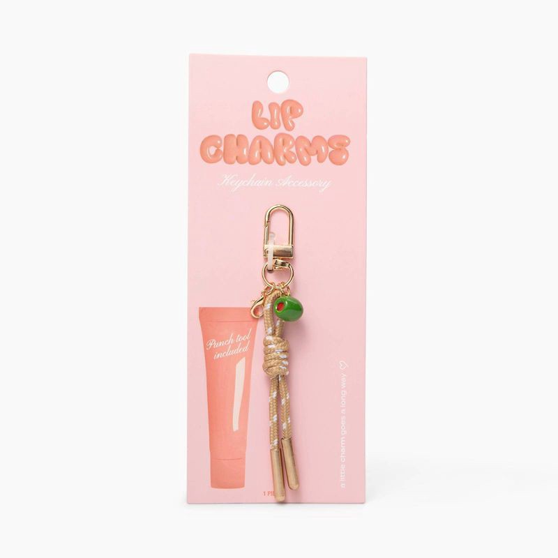 slide 2 of 4, Studio Artifact Lip Charm Keychain Accessory - Olive, 1 ct