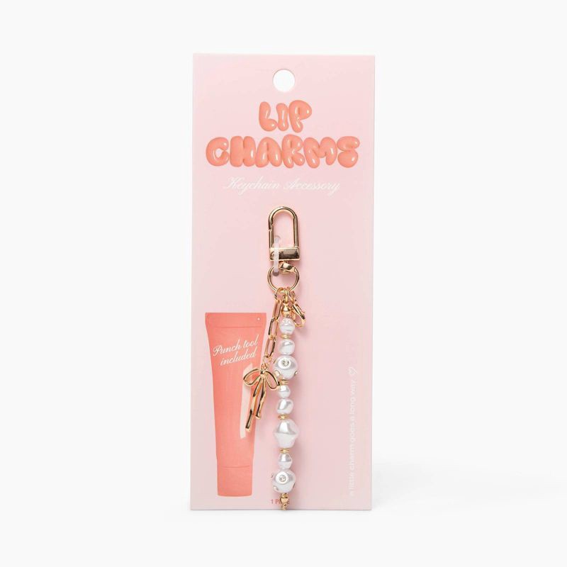 slide 2 of 4, Studio Artifact Lip Charm Keychain Accessory - Pearl, 1 ct