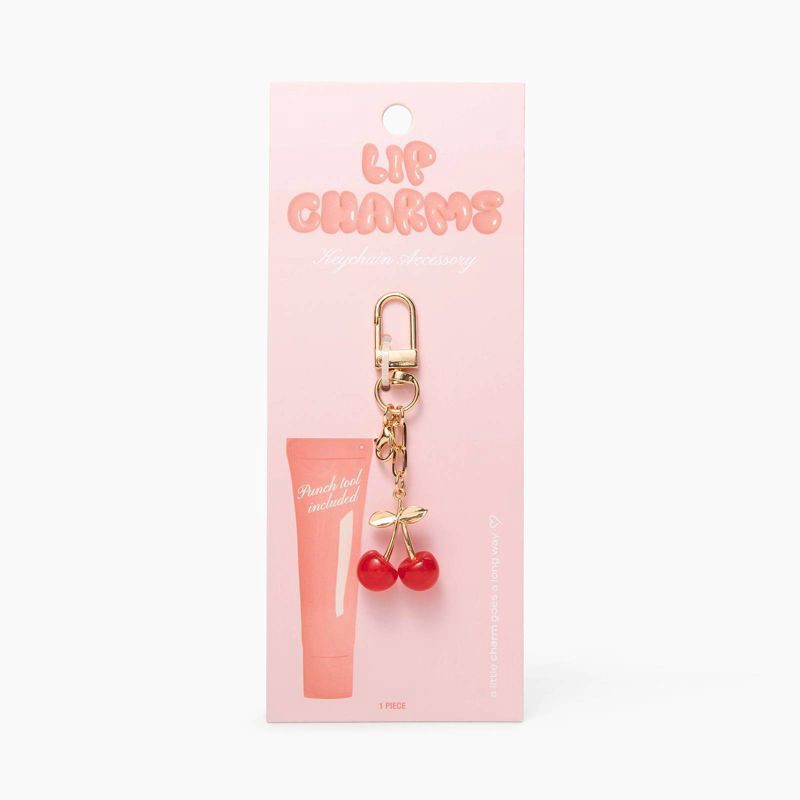 slide 2 of 4, Studio Artifact Lip Charm Keychain Accessory - Cherry, 1 ct