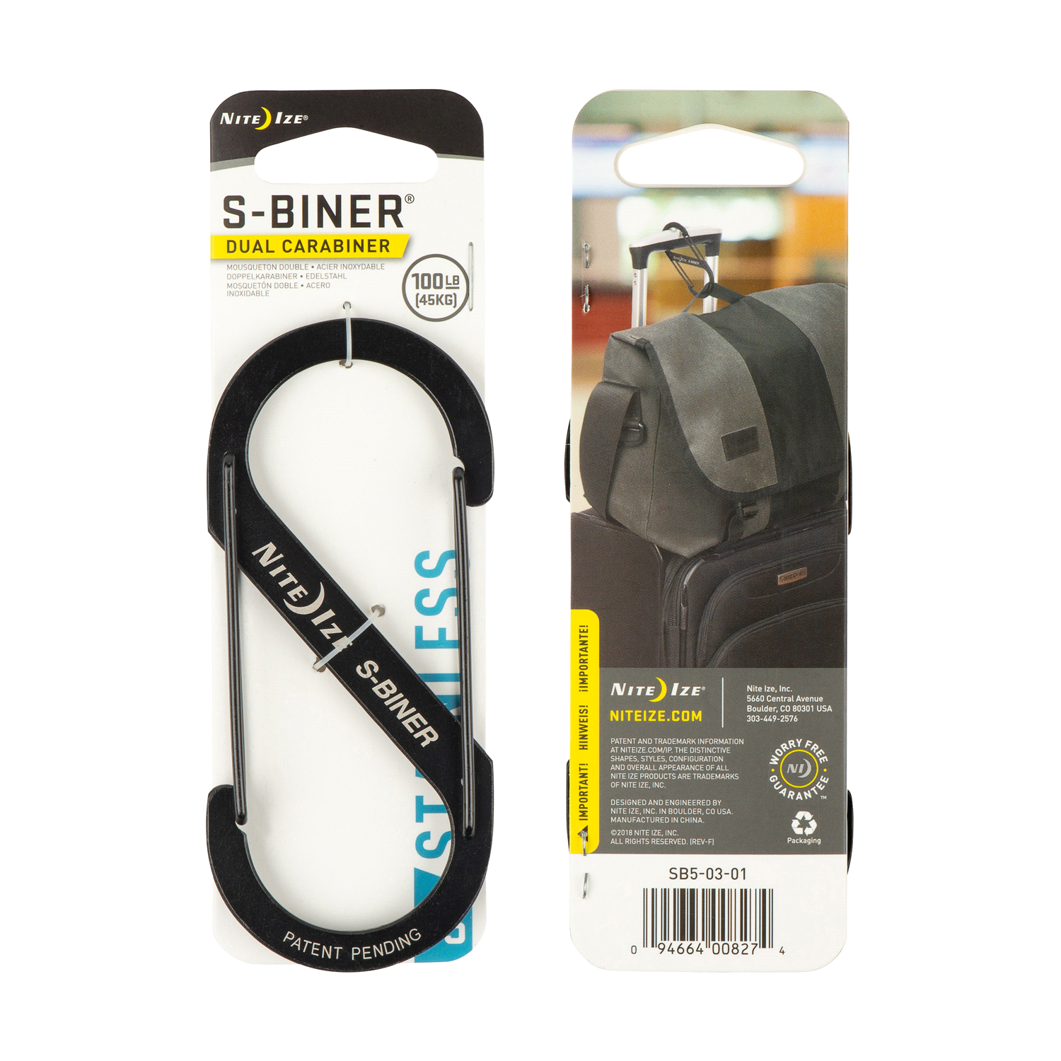 slide 2 of 4, Nite Ize S-Biner Dual Carabiner Stainless Steel, 1 ct