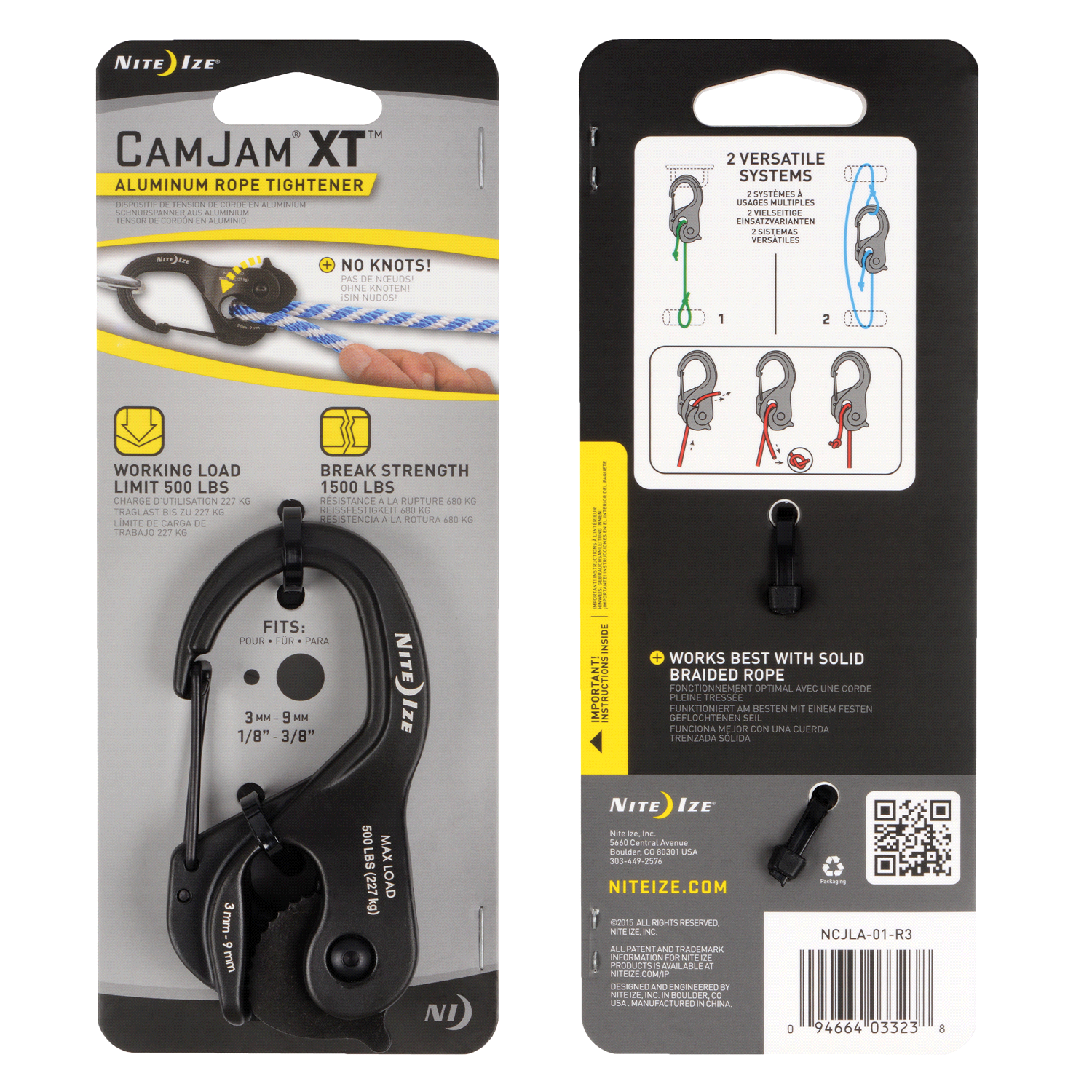 slide 2 of 5, Nite Ize CamJam XT Aluminum Rope Tightener Large, LG