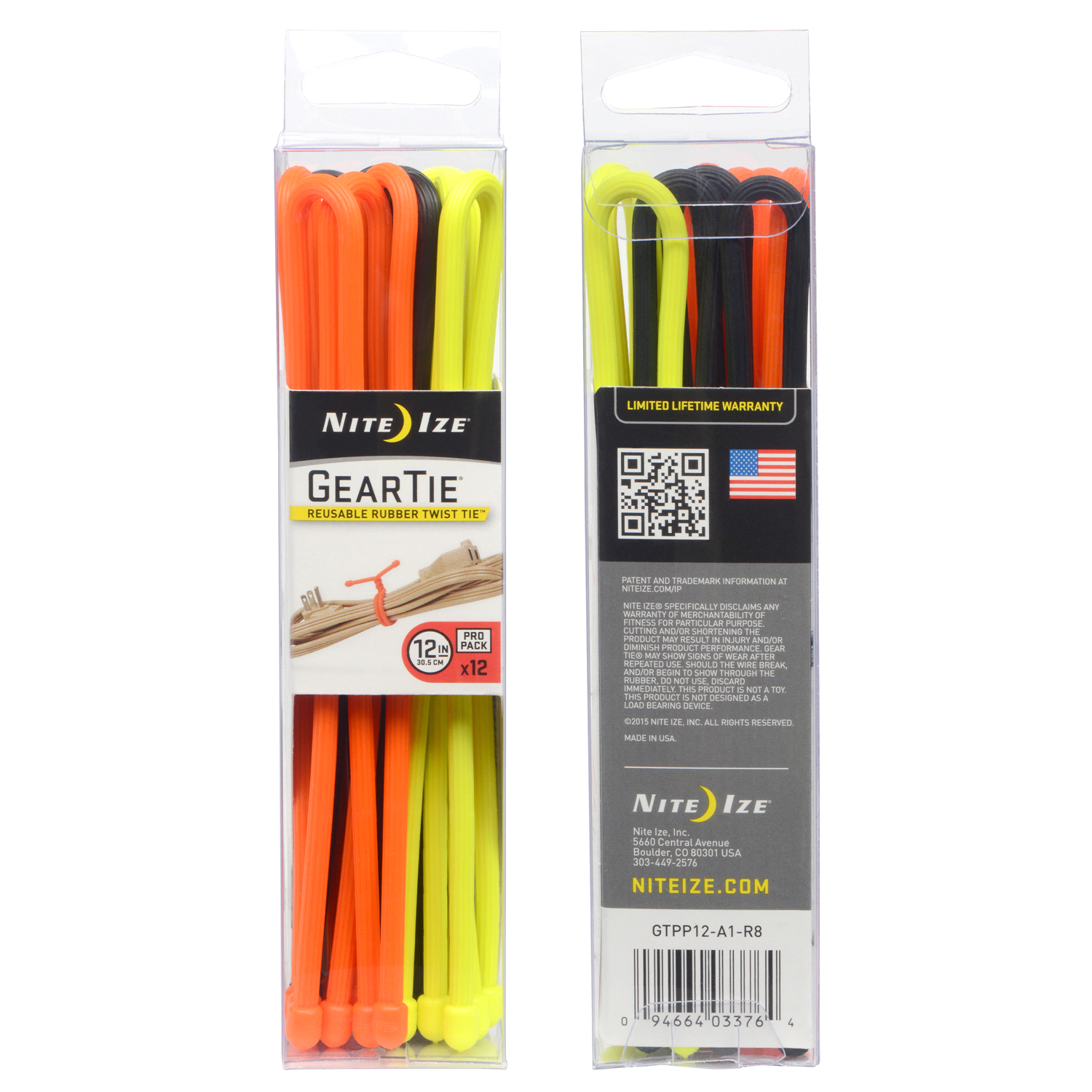 slide 2 of 5, Nite Ize Gear Tie ProPack 12 inch, 12 ct