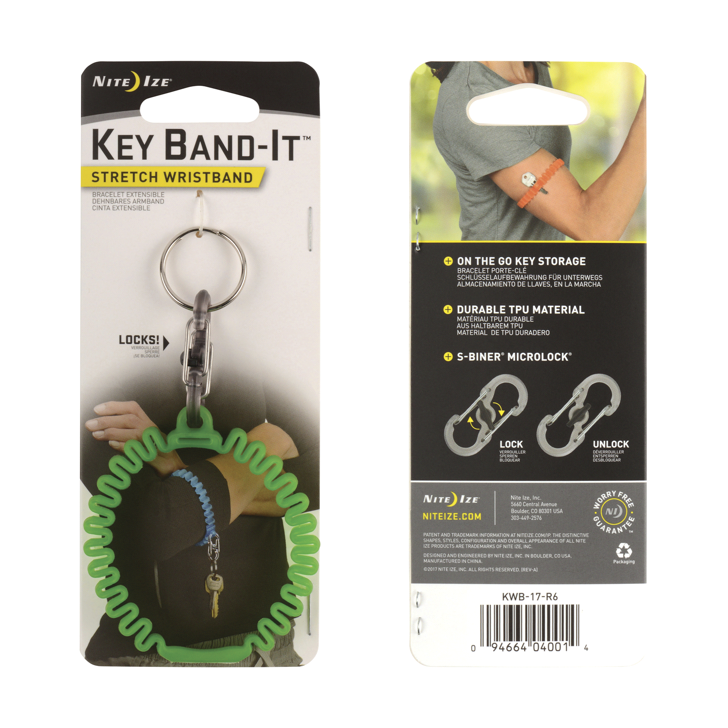 slide 2 of 5, Nite Ize Key Band-It Stretch Wristband, Green, 1 ct