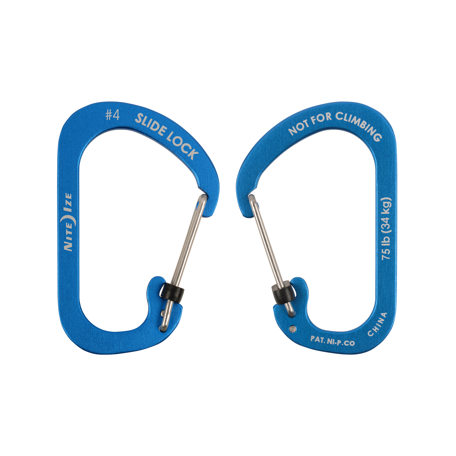 slide 3 of 5, Nite Ize SlideLock Carabiner Aluminum - Blue, 1 ct