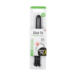 Nite Ize Gear Tie Reusable Rubber Twist Tie 12 in. - Black
