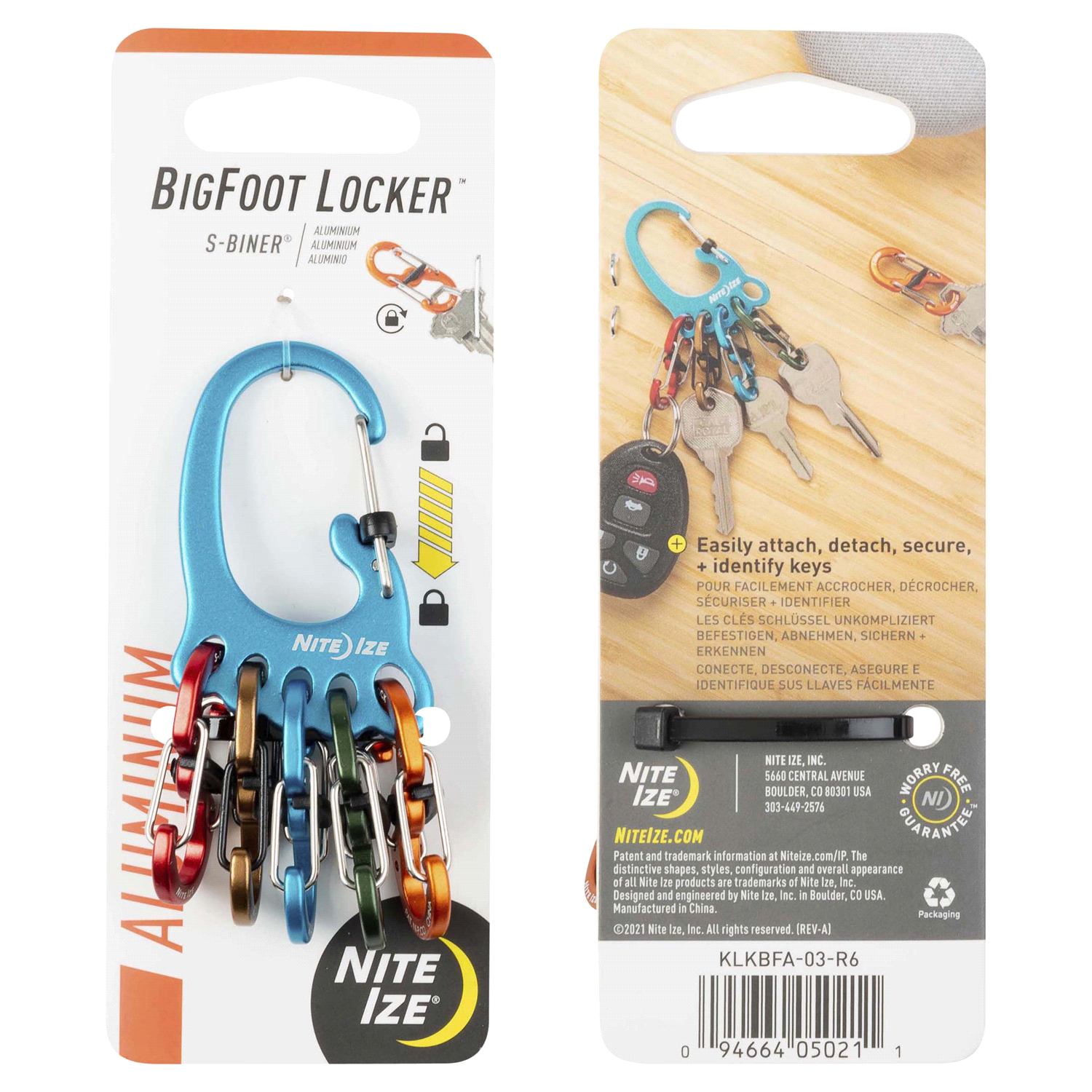 slide 2 of 5, Nite Ize BigFoot Locker KeyRack Aluminum - Assorted, 1 ct