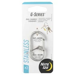 Nite Ize G-Series Stainless Steel No. 2 Dual Chamber Carabiner 1 ea