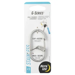 Nite Ize G-Series Stainless Dual Chamber Carabiner 1 ea