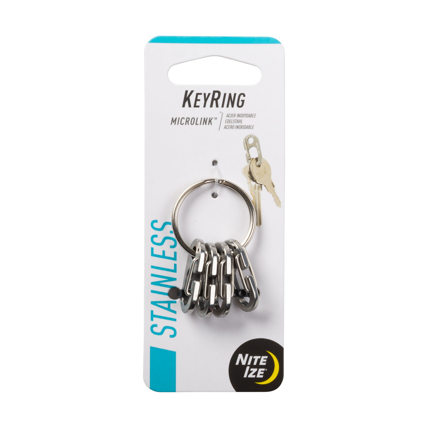 slide 1 of 5, NITE IZE NiteIze KeyRing MicroLink, 1 ct